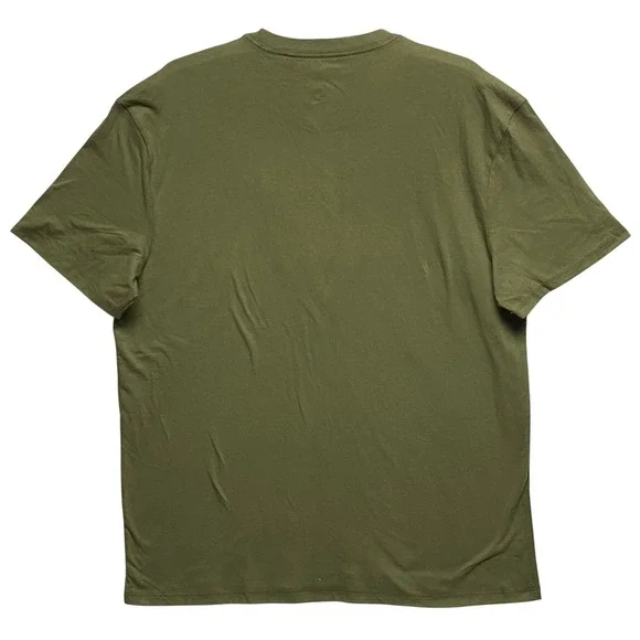 Guess Mens Olive Green Gold 3D Triangle Logo T-Shirt XL NWT - Picture 6 of 6